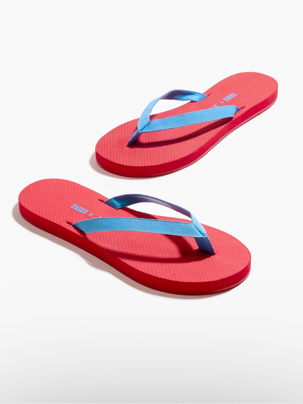 J. Crew Limited-edition TKEES X J.Crew thong sandals Red and blue